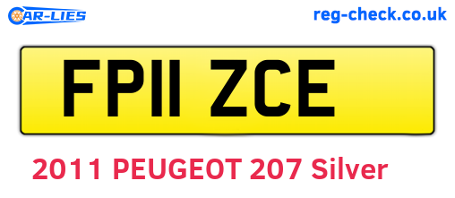 FP11ZCE are the vehicle registration plates.
