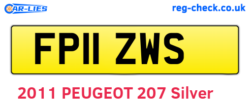 FP11ZWS are the vehicle registration plates.