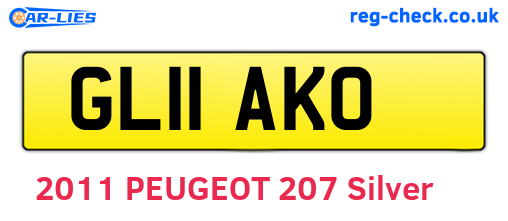 GL11AKO are the vehicle registration plates.