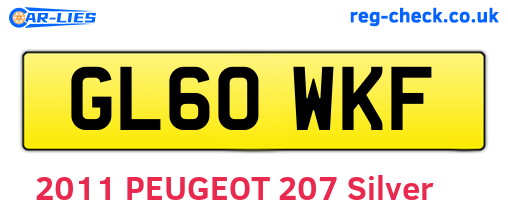 GL60WKF are the vehicle registration plates.