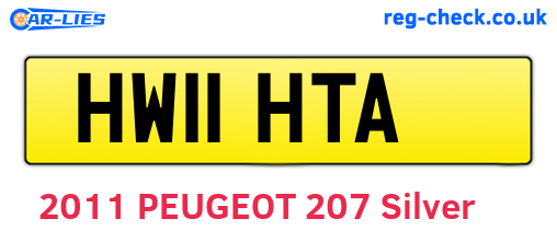HW11HTA are the vehicle registration plates.