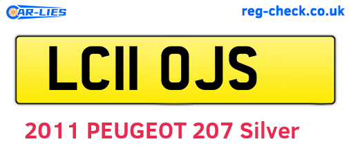 LC11OJS are the vehicle registration plates.