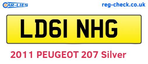 LD61NHG are the vehicle registration plates.
