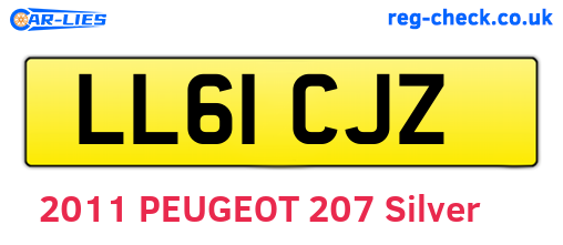 LL61CJZ are the vehicle registration plates.