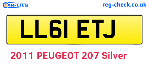 LL61ETJ are the vehicle registration plates.