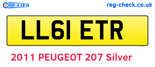 LL61ETR are the vehicle registration plates.