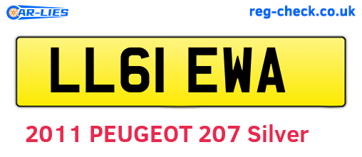 LL61EWA are the vehicle registration plates.