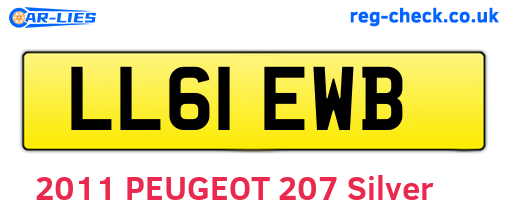 LL61EWB are the vehicle registration plates.
