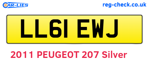 LL61EWJ are the vehicle registration plates.
