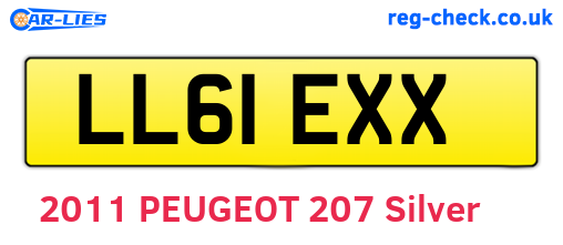 LL61EXX are the vehicle registration plates.