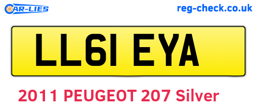 LL61EYA are the vehicle registration plates.