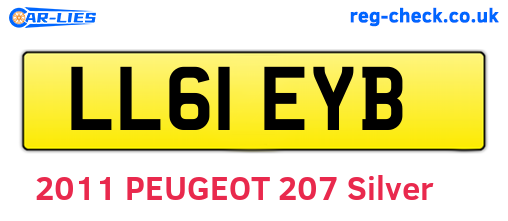 LL61EYB are the vehicle registration plates.