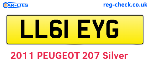LL61EYG are the vehicle registration plates.