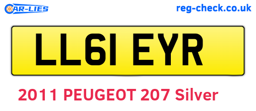 LL61EYR are the vehicle registration plates.