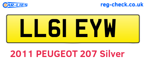 LL61EYW are the vehicle registration plates.