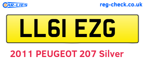 LL61EZG are the vehicle registration plates.