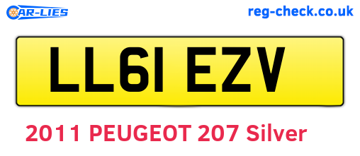 LL61EZV are the vehicle registration plates.