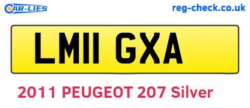 LM11GXA are the vehicle registration plates.