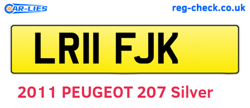 LR11FJK are the vehicle registration plates.