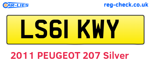 LS61KWY are the vehicle registration plates.