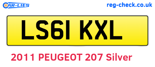 LS61KXL are the vehicle registration plates.