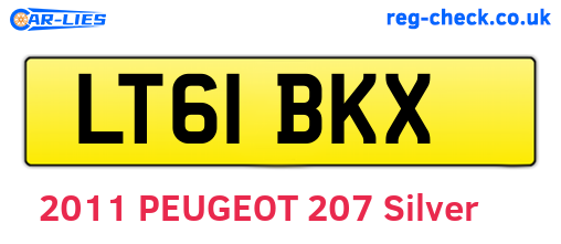 LT61BKX are the vehicle registration plates.
