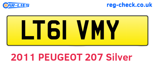 LT61VMY are the vehicle registration plates.