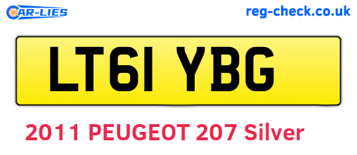 LT61YBG are the vehicle registration plates.