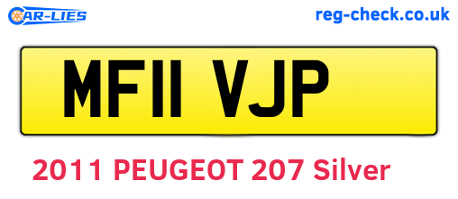 MF11VJP are the vehicle registration plates.