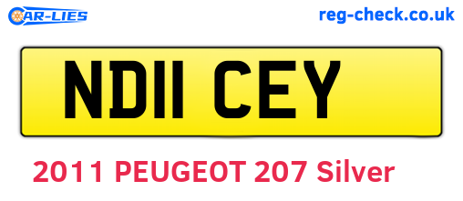 ND11CEY are the vehicle registration plates.