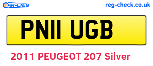 PN11UGB are the vehicle registration plates.