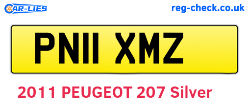 PN11XMZ are the vehicle registration plates.