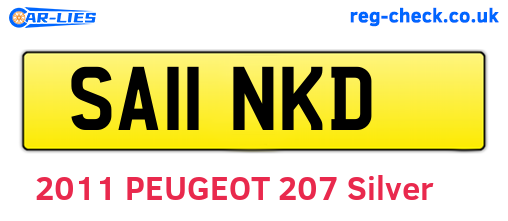 SA11NKD are the vehicle registration plates.