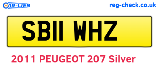 SB11WHZ are the vehicle registration plates.