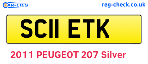 SC11ETK are the vehicle registration plates.