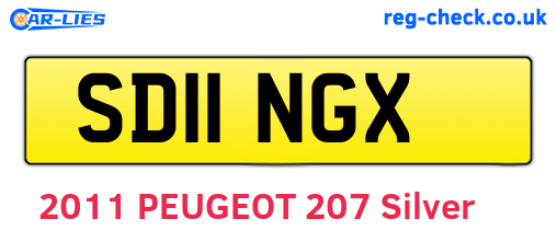 SD11NGX are the vehicle registration plates.
