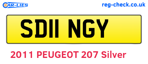 SD11NGY are the vehicle registration plates.