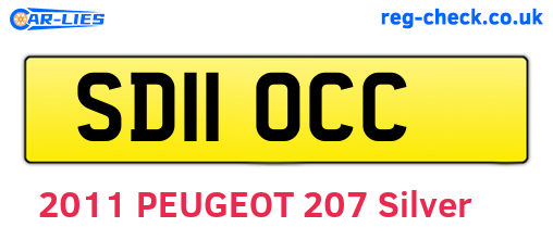 SD11OCC are the vehicle registration plates.