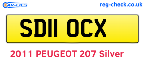SD11OCX are the vehicle registration plates.