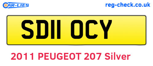 SD11OCY are the vehicle registration plates.