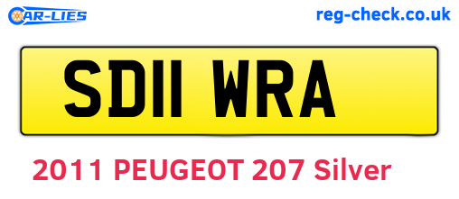 SD11WRA are the vehicle registration plates.