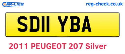 SD11YBA are the vehicle registration plates.