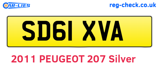 SD61XVA are the vehicle registration plates.