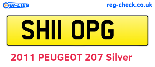 SH11OPG are the vehicle registration plates.