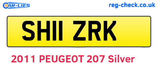 SH11ZRK are the vehicle registration plates.