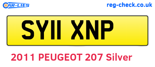 SY11XNP are the vehicle registration plates.