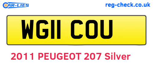 WG11COU are the vehicle registration plates.