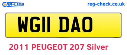 WG11DAO are the vehicle registration plates.