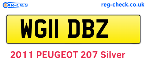 WG11DBZ are the vehicle registration plates.