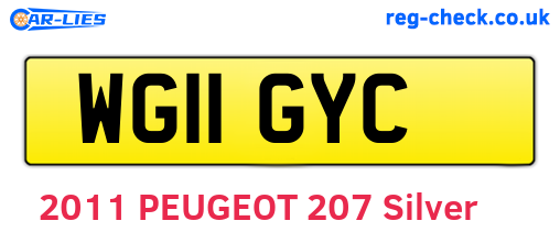 WG11GYC are the vehicle registration plates.